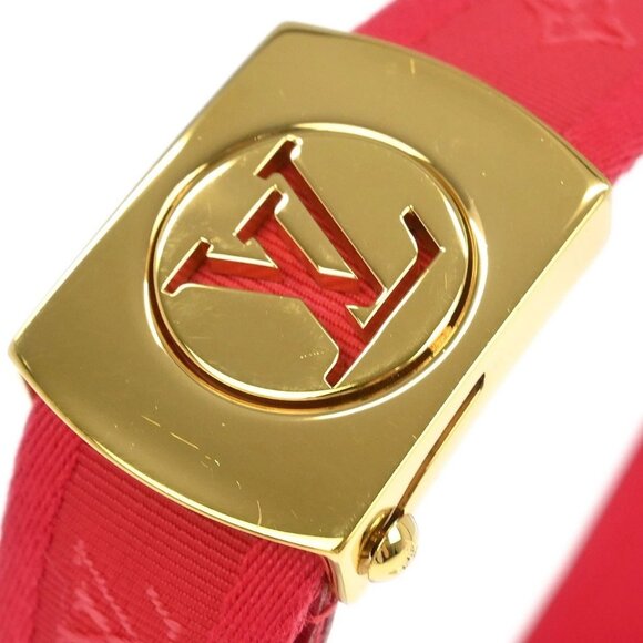 Louis Vuitton Red Ceinture Fortune Belt LV Cut Out M9734W CA1102 #80/32 115704 - Picture 3 of 8